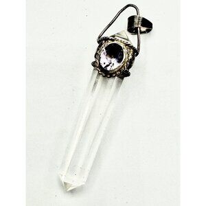 Vintage Quartz And Amethyst Pendant